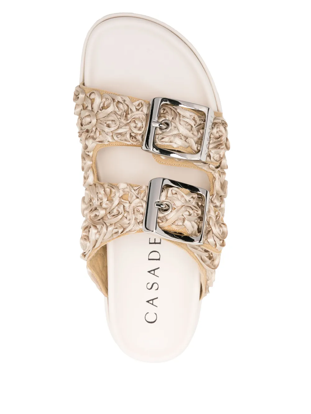 Casadei double-buckle sandals Neutrals