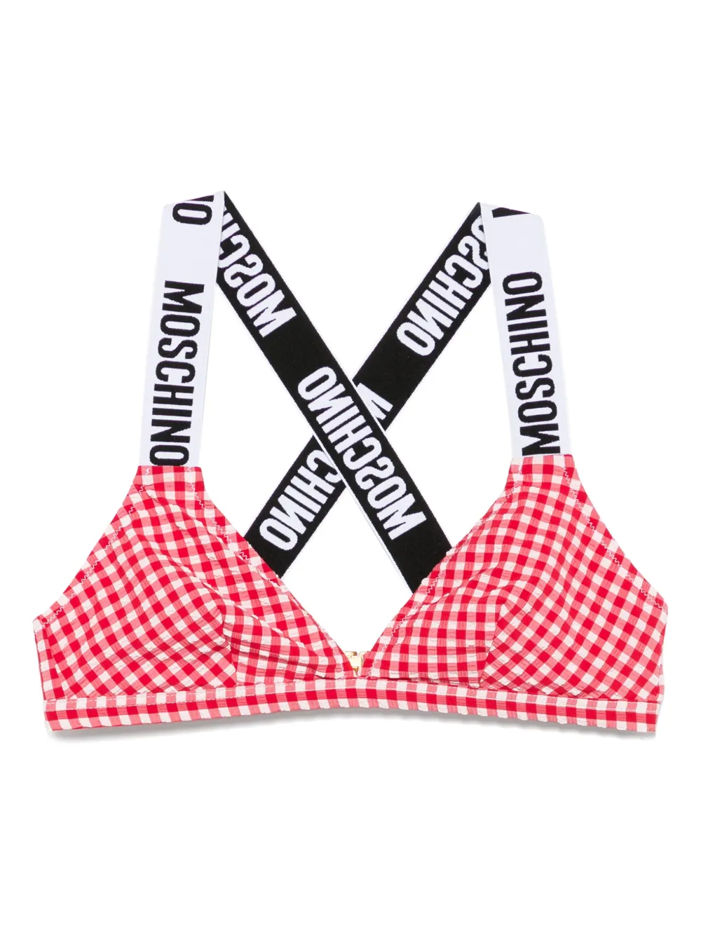 Moschino Gingham-check Bikini Top