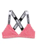 Moschino gingham-check bikini top - Red