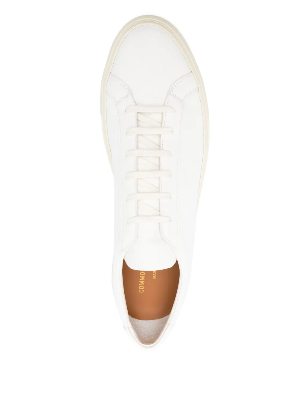 Common Projects Almond Toe Low-top Sneakers With Flat Rubber Sole