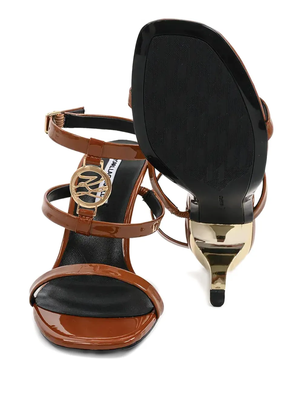 Karl Lagerfeld Belvia strappy high-heel sandals Brown