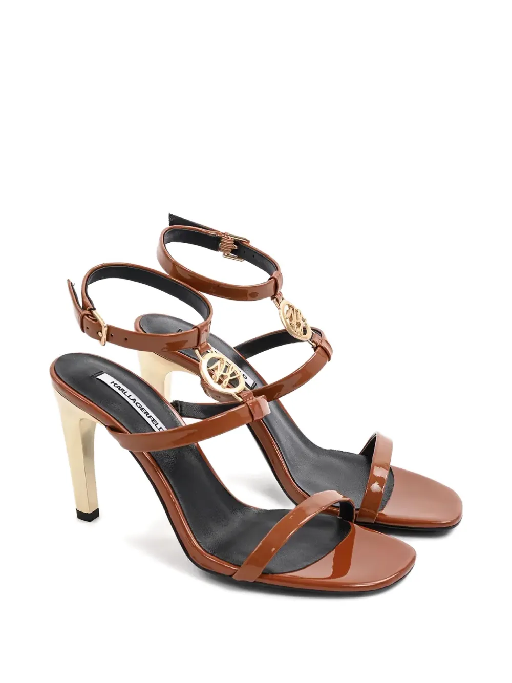 Karl Lagerfeld Belvia strappy high-heel sandals Brown