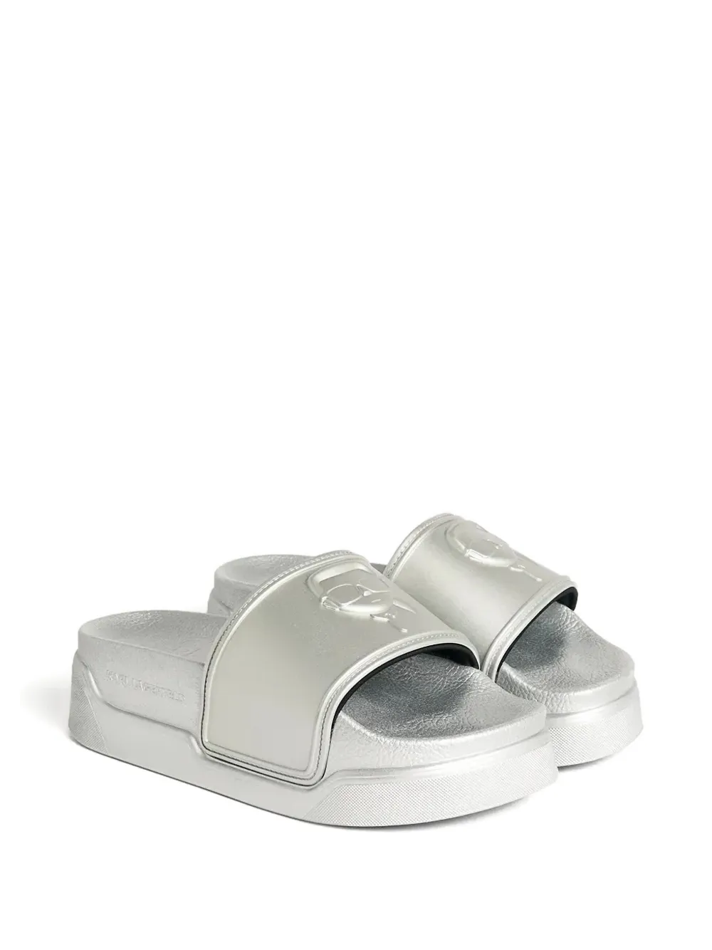 Karl Lagerfeld logo-embossed slides | Image 2