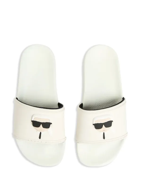 Karl Lagerfeld White Logo Slide Sandals KARL LAGERFELD PARIS Women main image 3