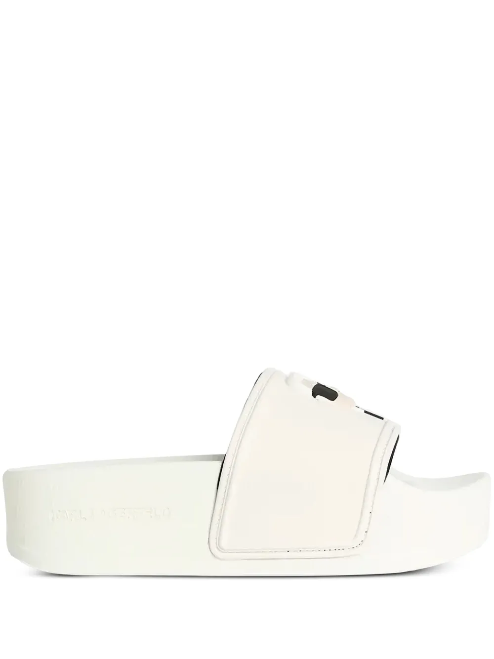 Karl Lagerfeld Ikon Kondo pool slides White