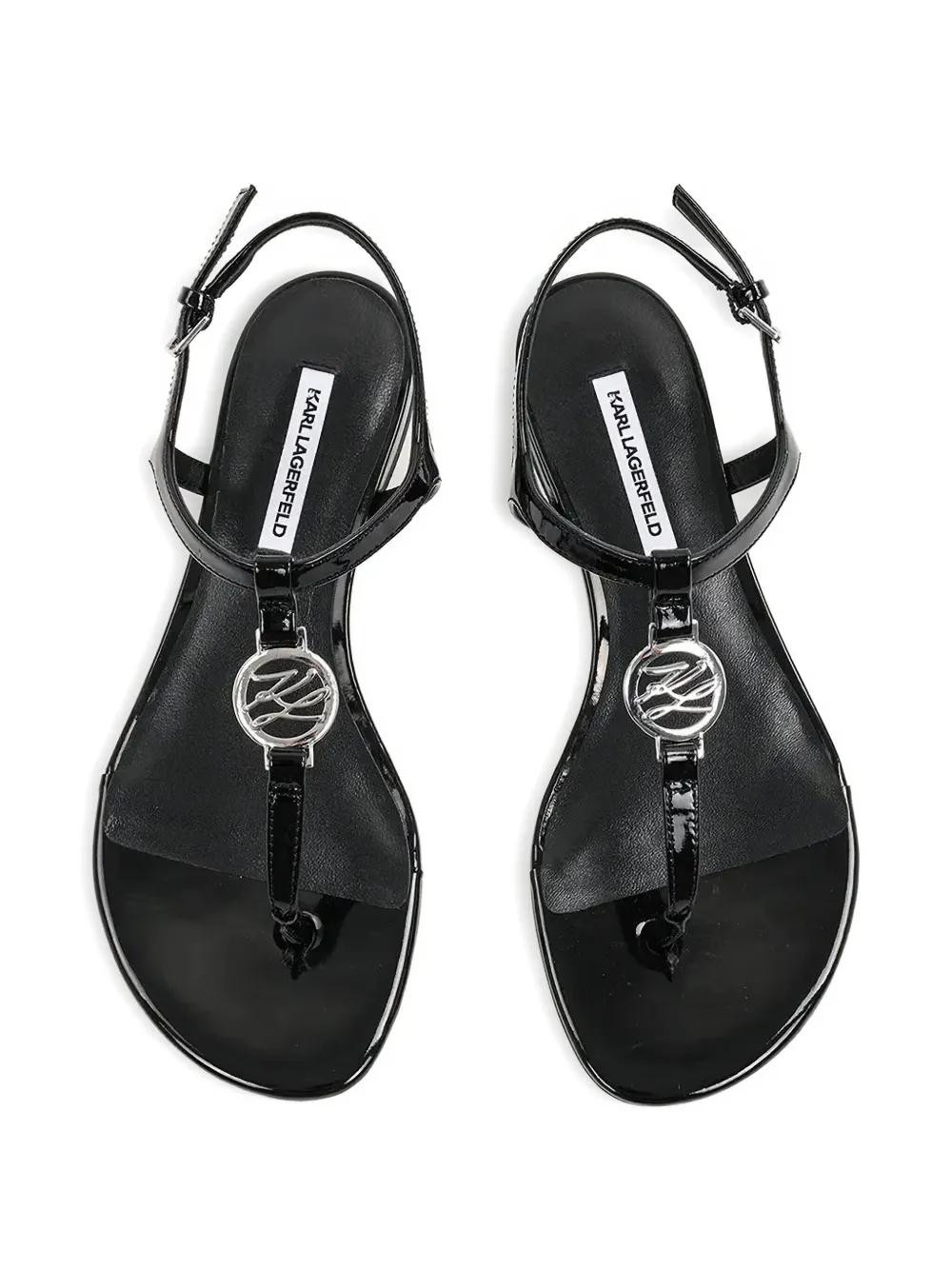 Karl Lagerfeld logo-appliqué sandals Black
