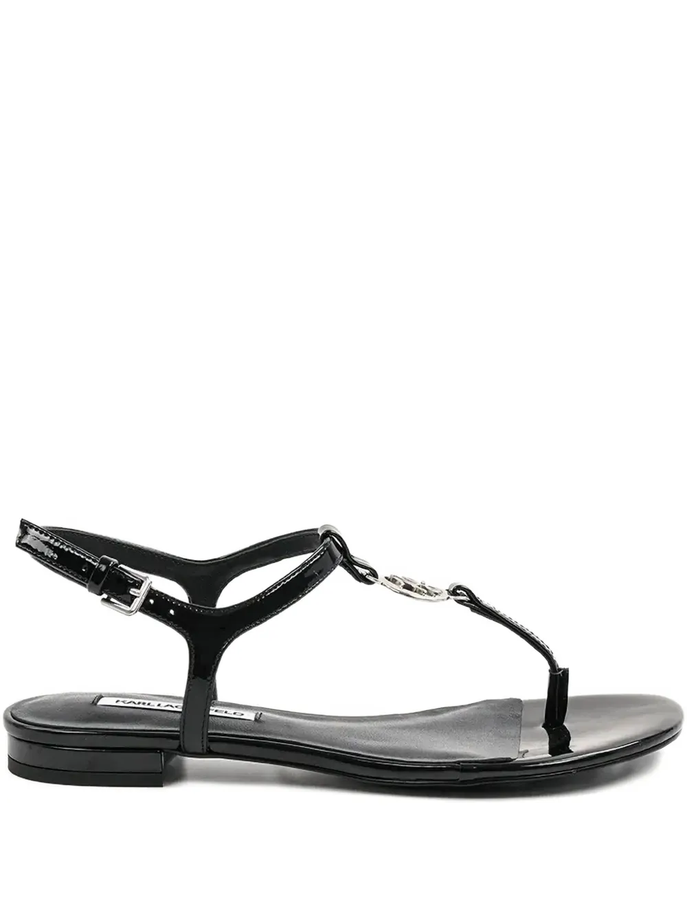 Karl Lagerfeld logo-appliqué sandals Black