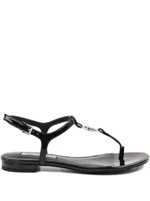Karl Lagerfeld sandalias con aplique del logo