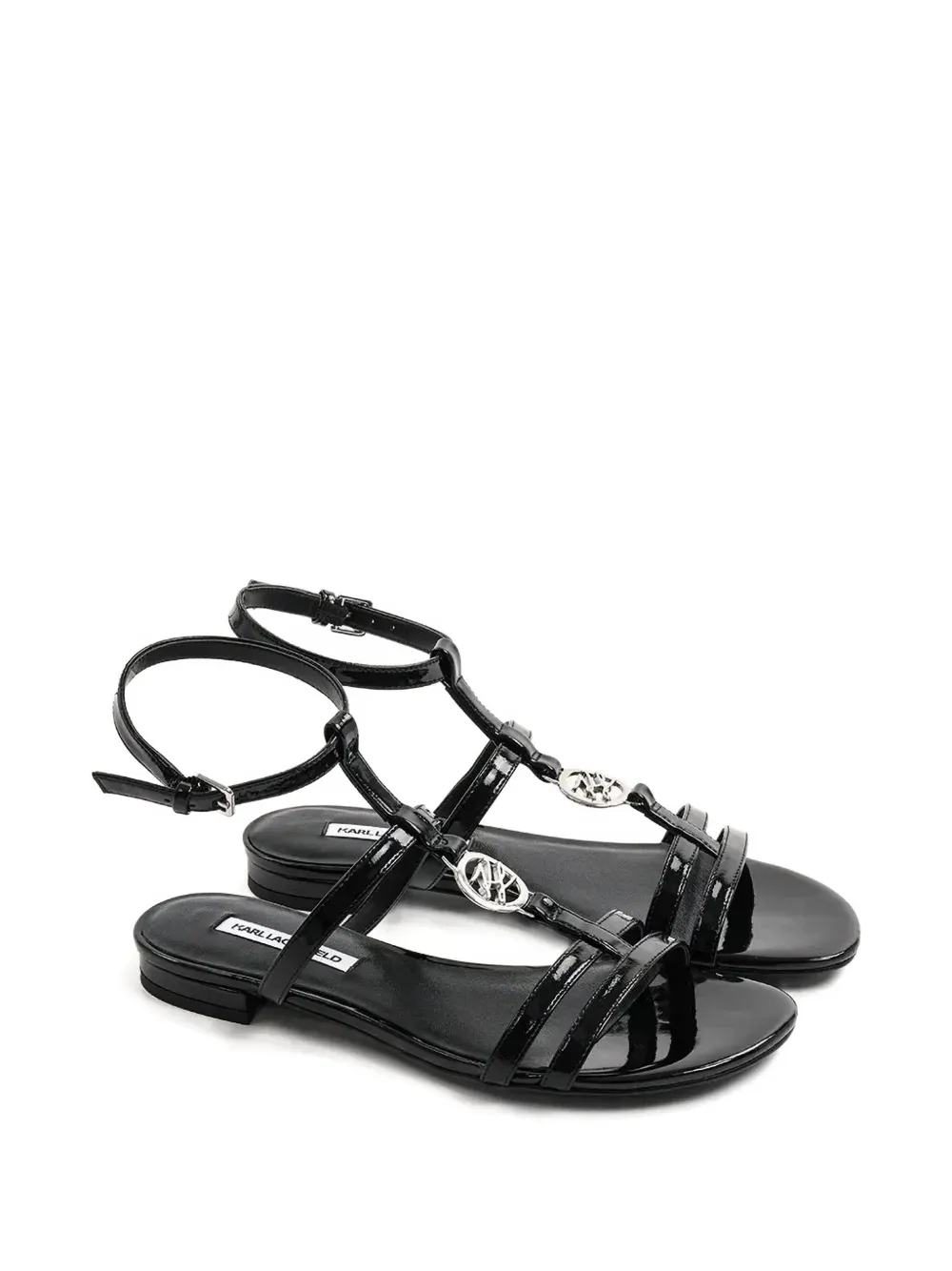 Karl Lagerfeld strappy flat sandals Black