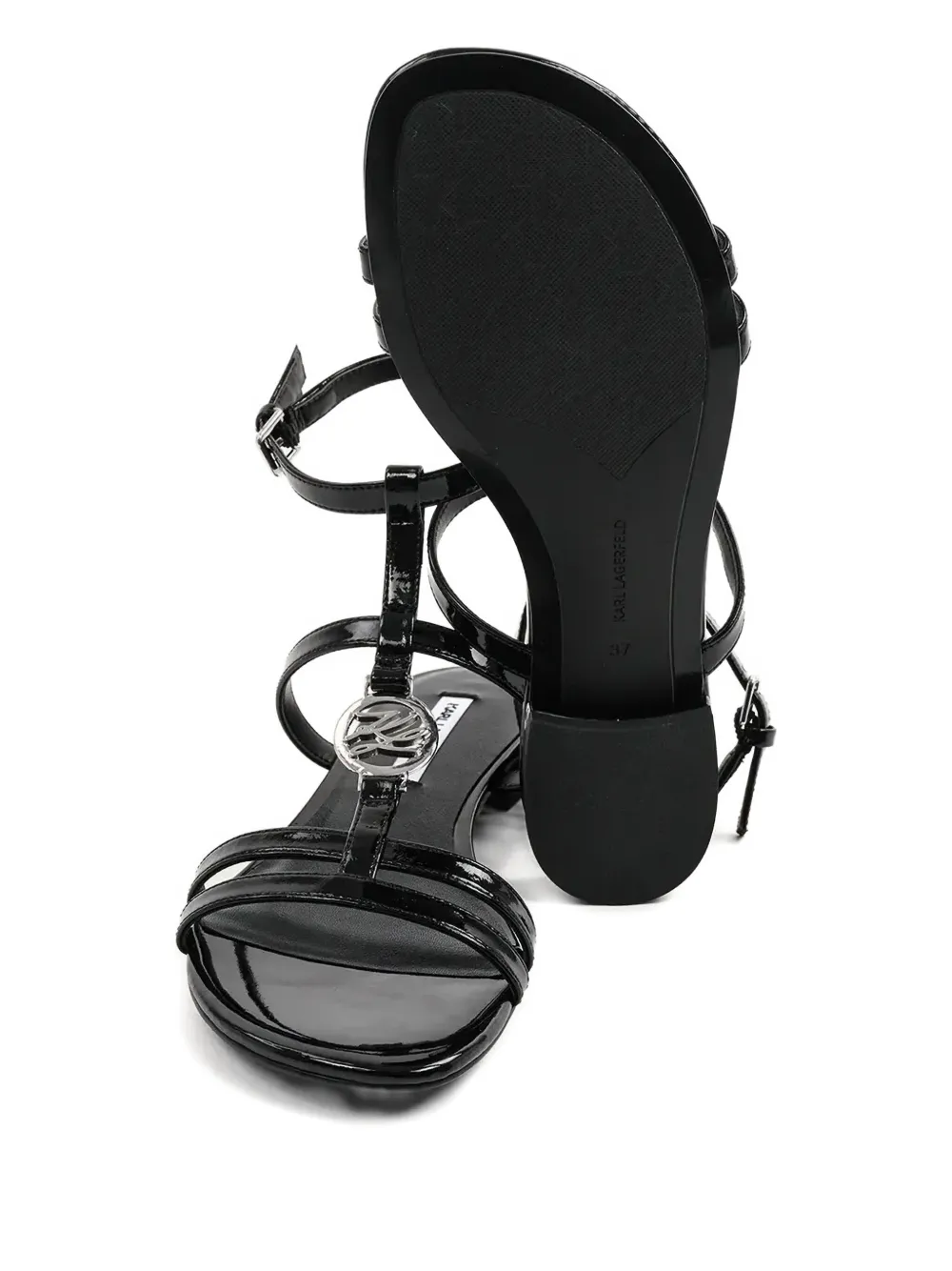 Karl Lagerfeld strappy flat sandals Black