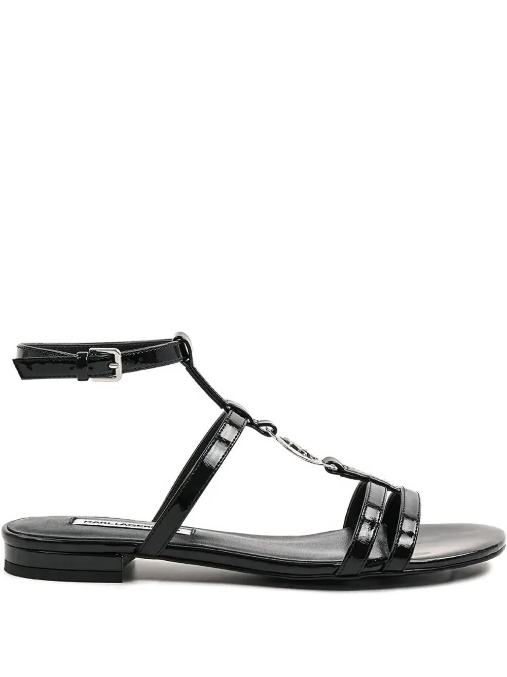 Karl Lagerfeld strappy flat sandals Black