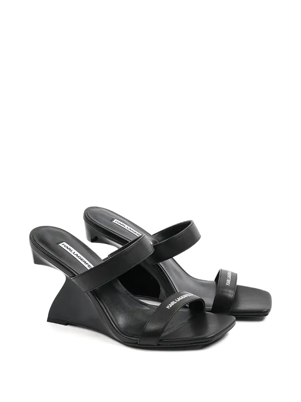 Karl Lagerfeld 90mm logo-print sandals Black