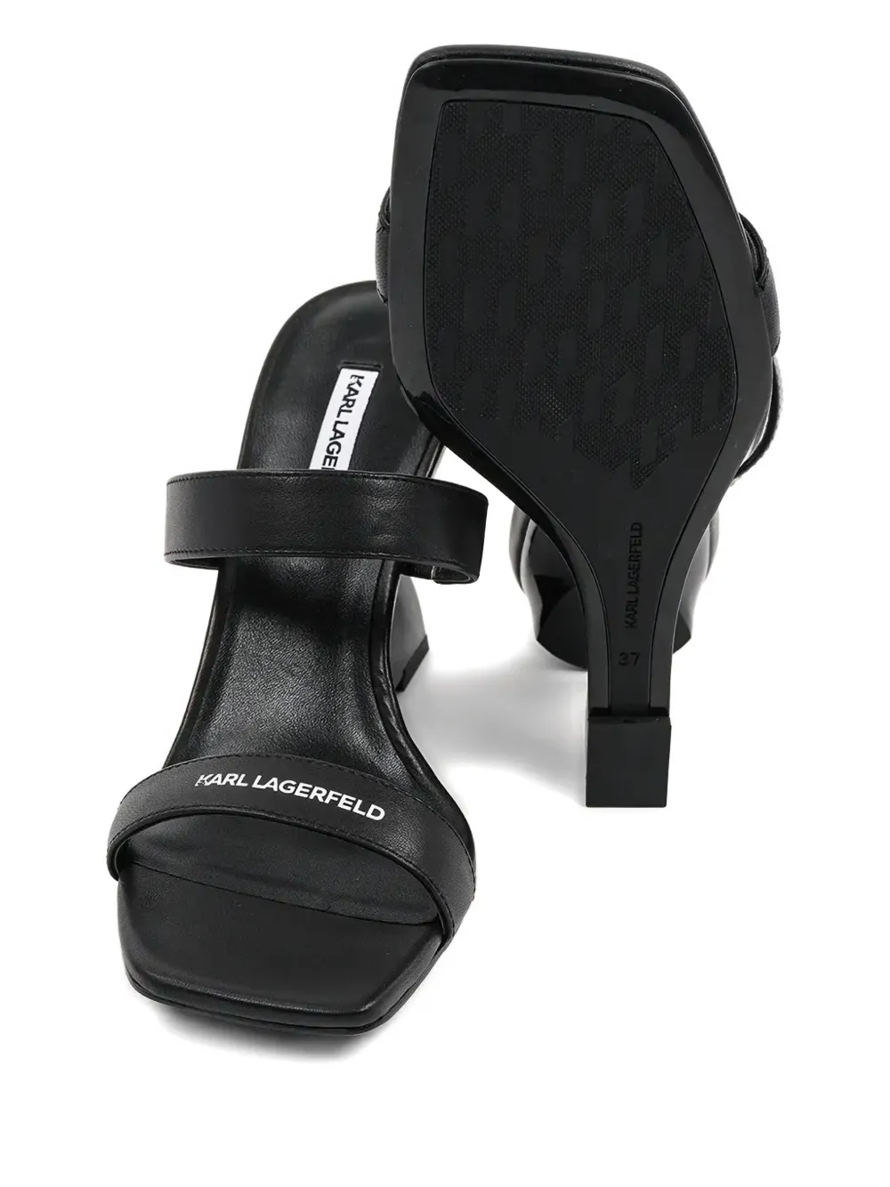 Karl Lagerfeld 90mm logo-print sandals Black