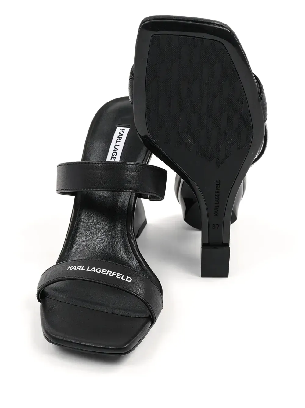 Karl Lagerfeld 90mm logo-print sandals Black