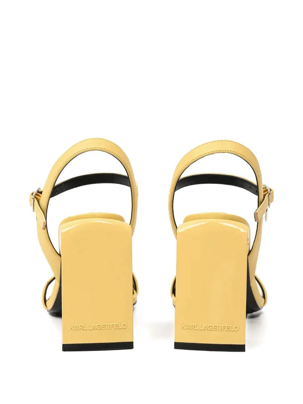 Karl Lagerfeld ankle-strap heeled sandals Yellow