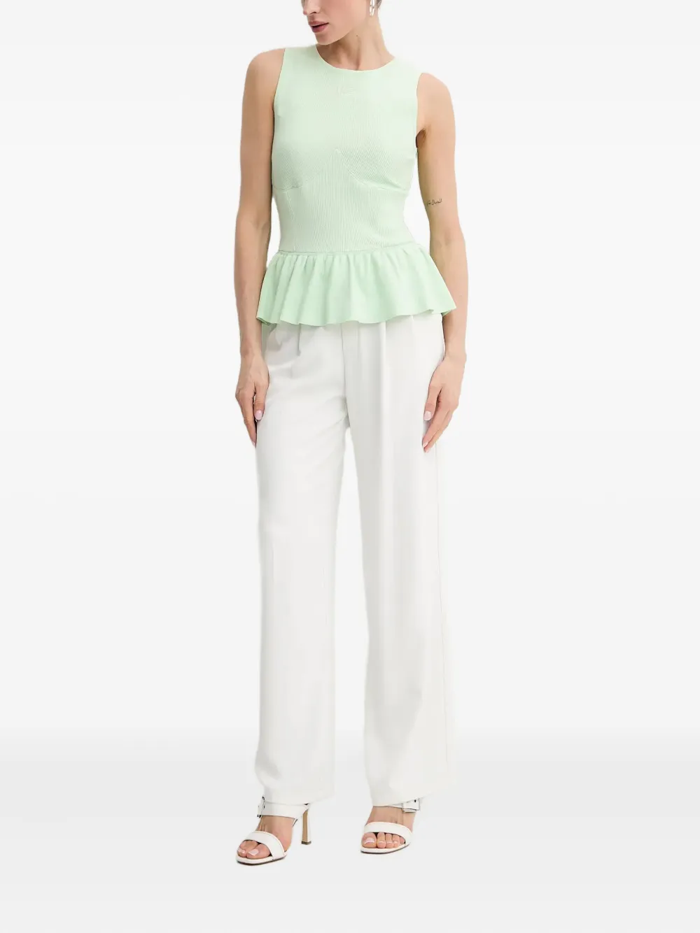 Karl Lagerfeld ribbed peplum top | Vests & Tank Tops | Image 2