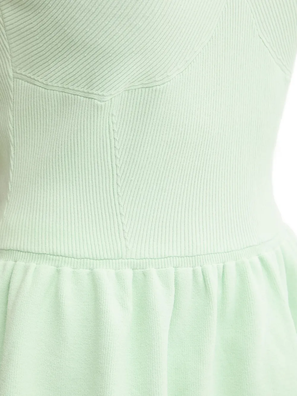 Karl Lagerfeld ribbed peplum top Groen