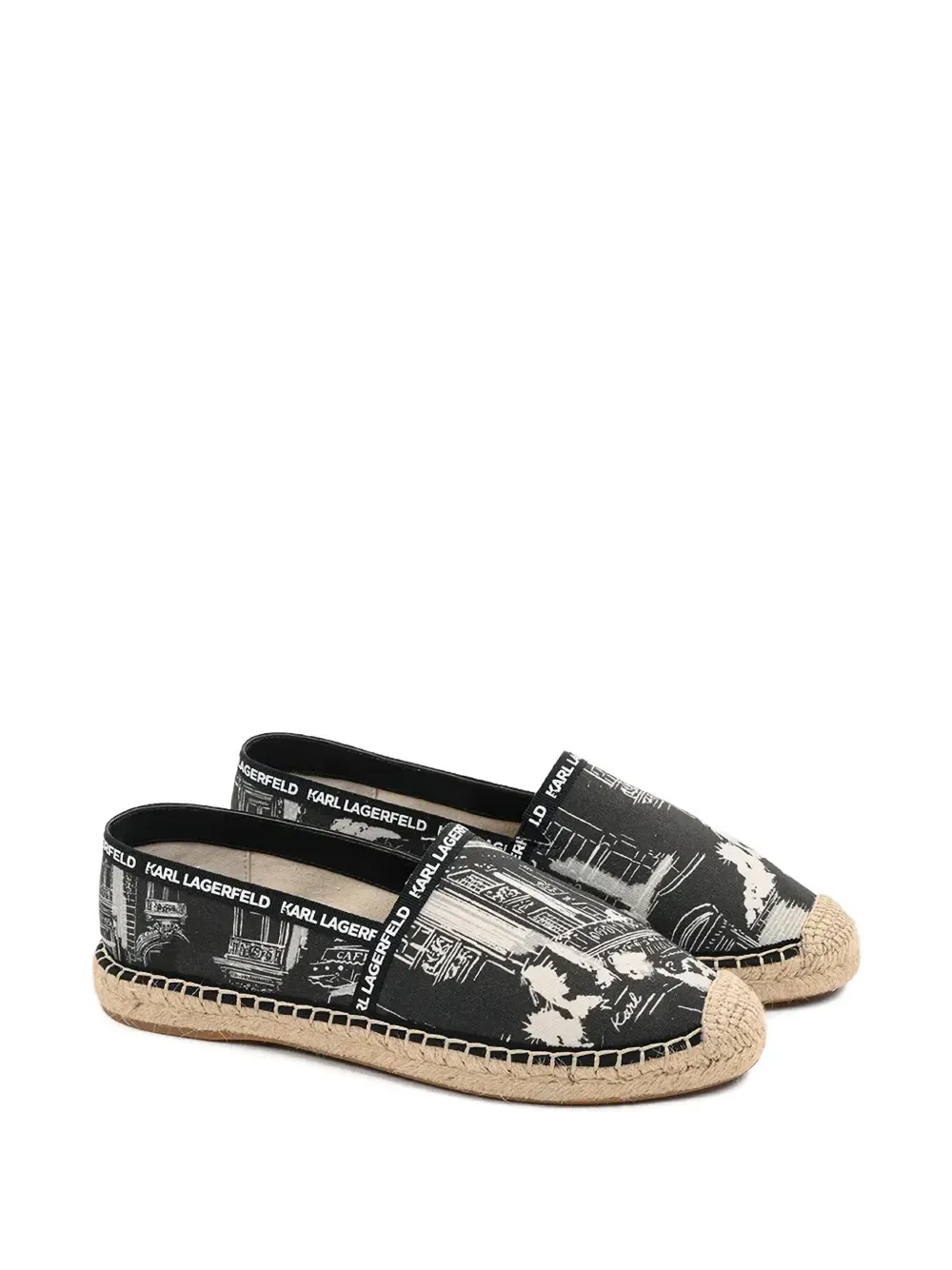 Karl Lagerfeld Kamini espadrilles - Zwart
