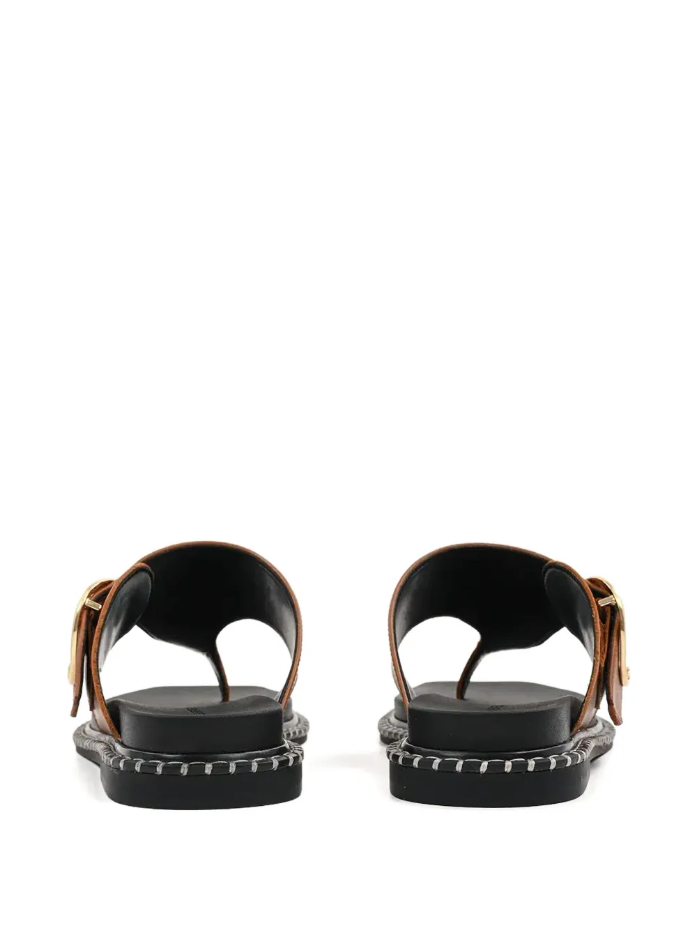 Karl Lagerfeld leather sandals Brown