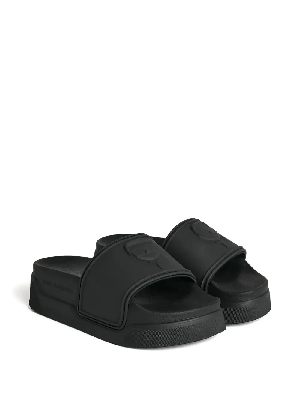 Karl Lagerfeld Ikon Kondo pool slides Black