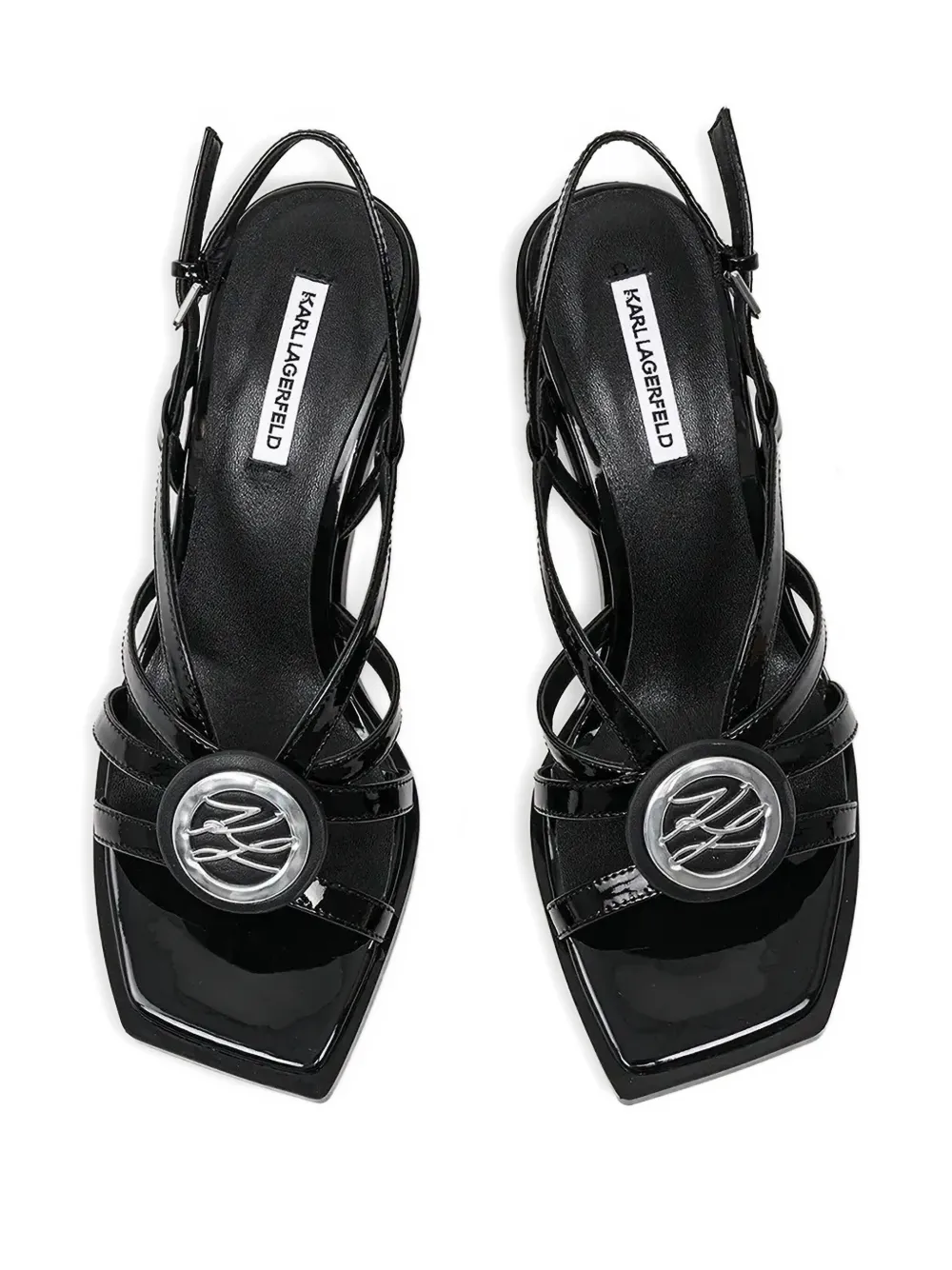 Karl Lagerfeld 70mm Bekki sandals Black