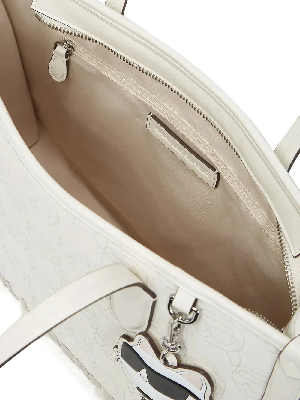 Karl Lagerfeld Shopper met monogram Wit