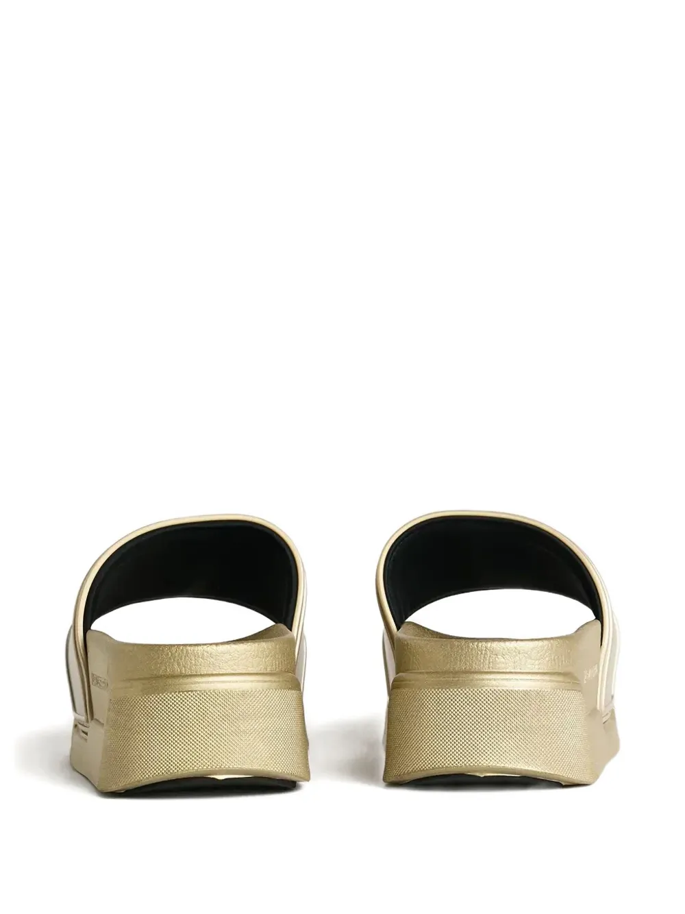 Karl Lagerfeld logo-embossed slides Gold