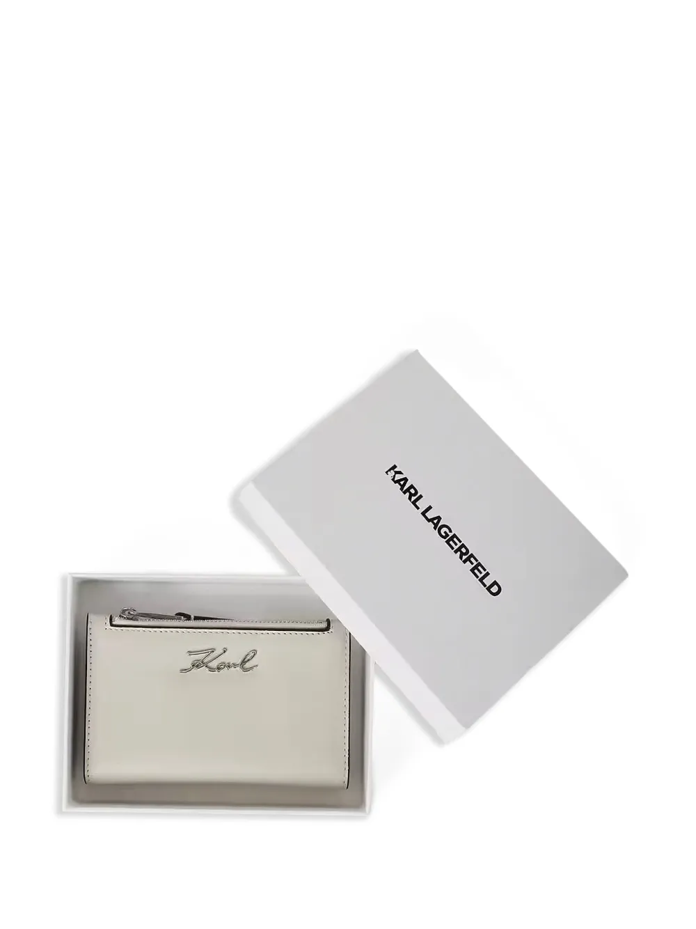 Karl Lagerfeld K Signature portemonnee met rits Wit
