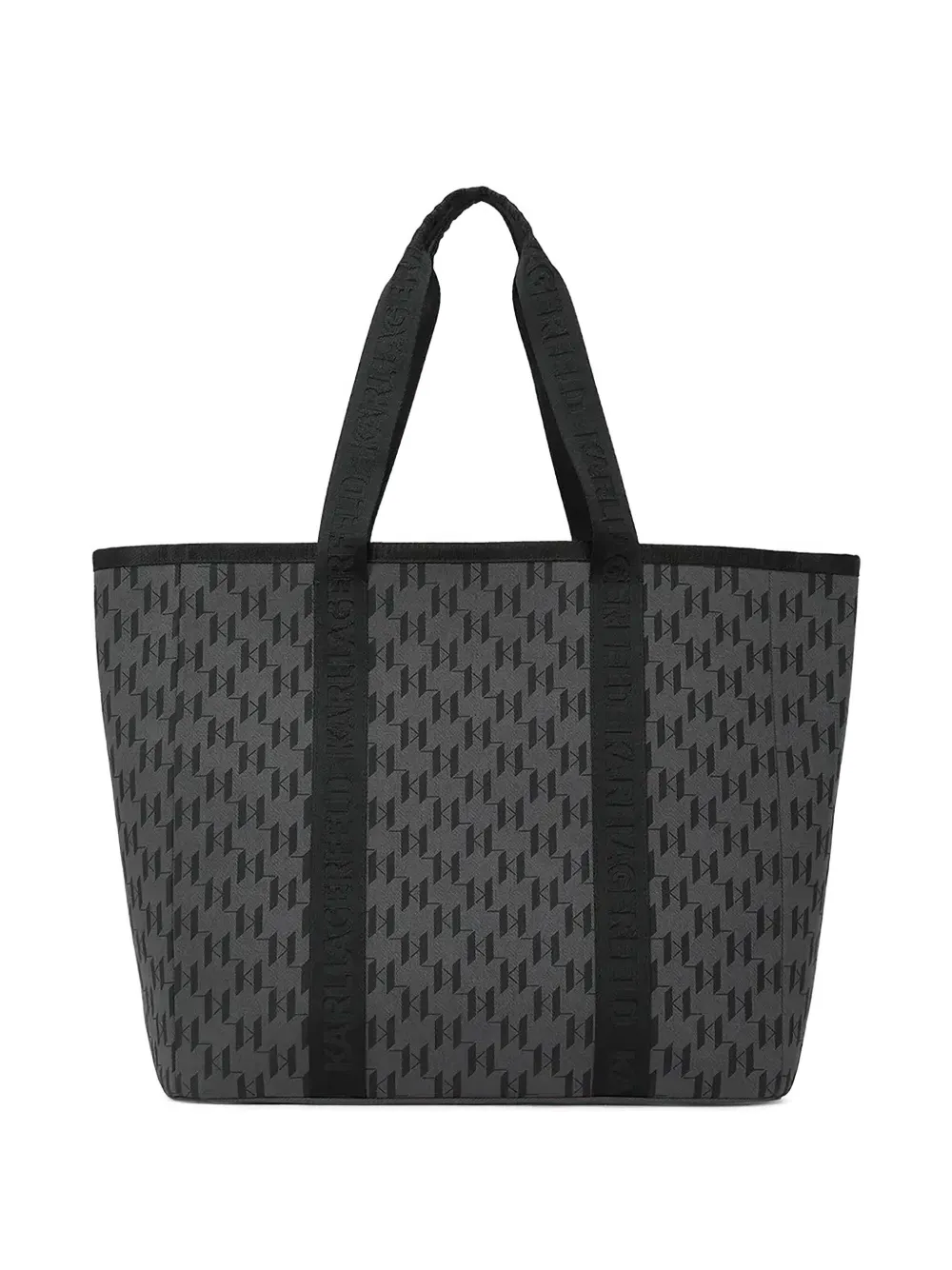 Karl Lagerfeld Shopper met monogram Zwart