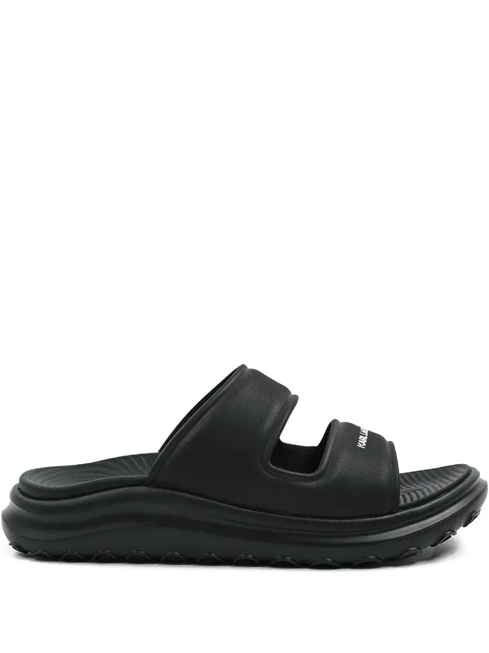 Karl Lagerfeld logo-print slides | Black | Image 1