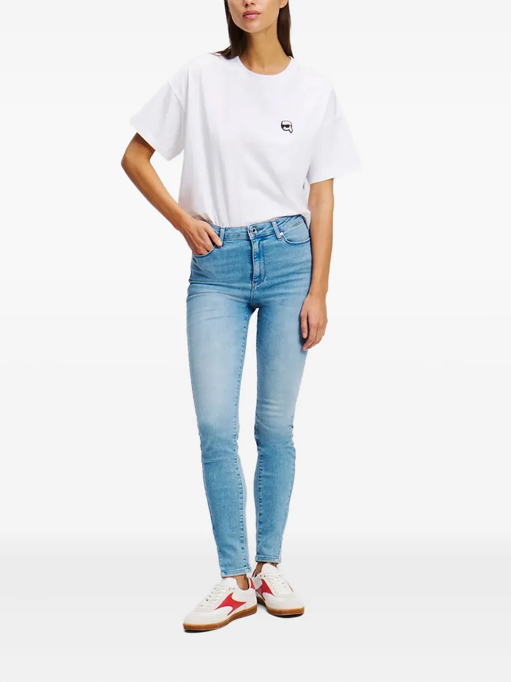 Karl Lagerfeld embroidered logo jeans | Skinny Jeans | Image 2