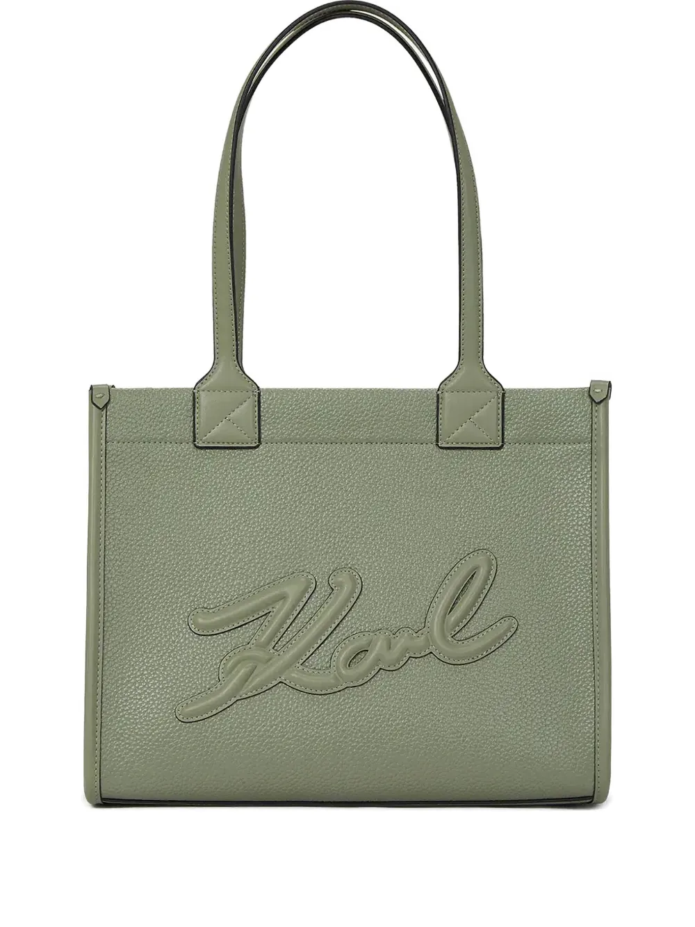 Karl Lagerfeld tote con logo en relieve | verde | Image 1