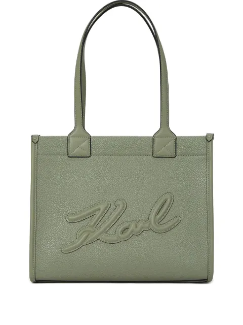 Karl Lagerfeld embossed-logo tote bag