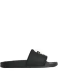 Karl Lagerfeld logo-embossed slides - Black