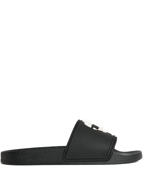 Karl Lagerfeld logo-embossed slides 