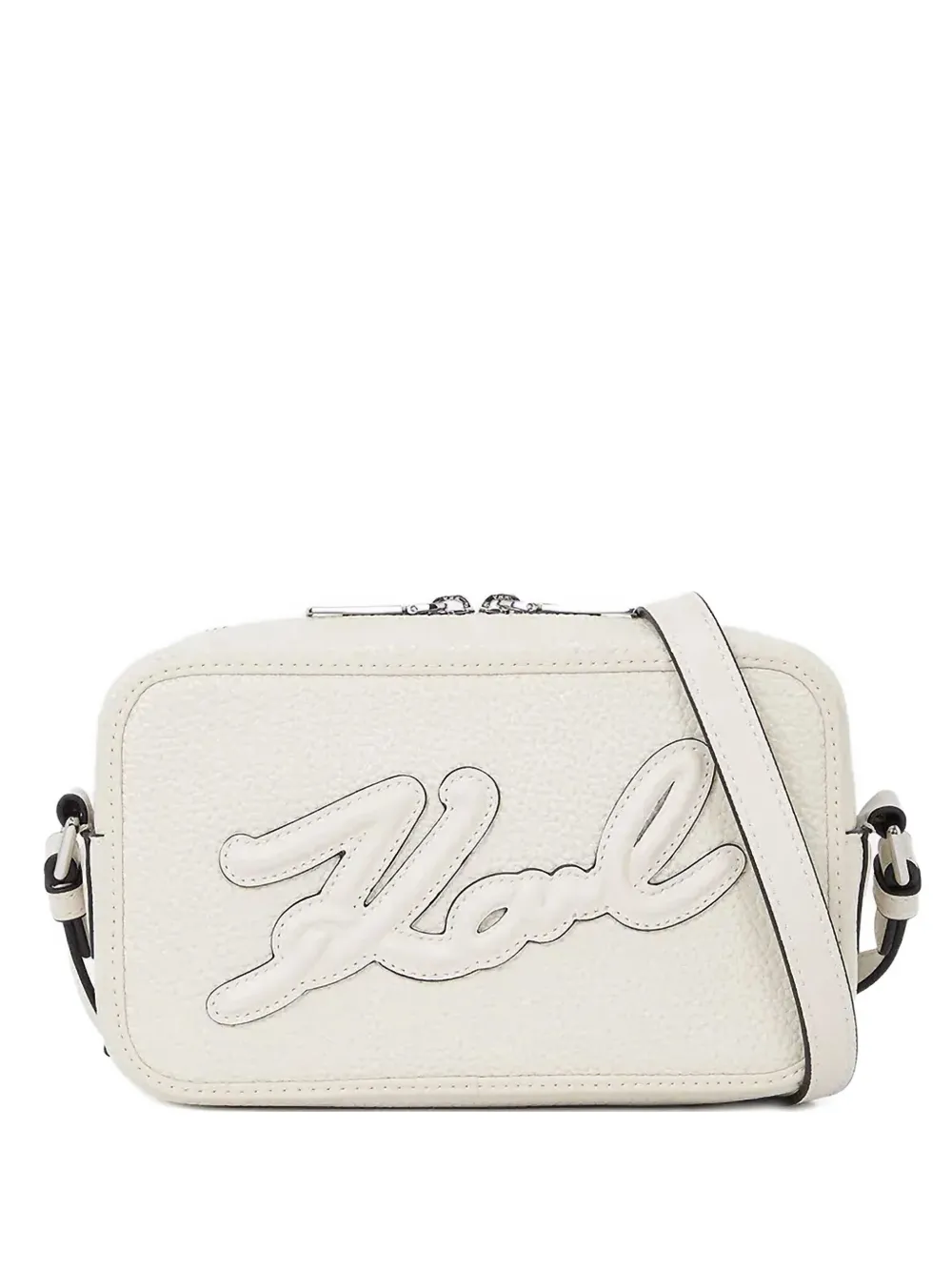 Karl Lagerfeld ロゴ ショルダーバッグ - ホワイト Karl Lagerfeld ロゴ ショルダーバッグ - ホワイト