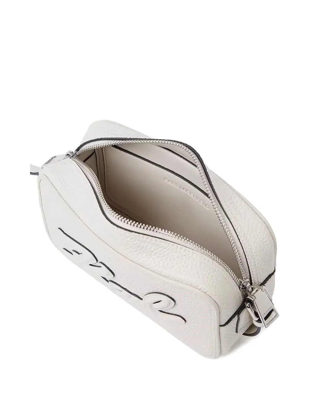 Karl Lagerfeld Crossbodytas met geborduurd logo Wit