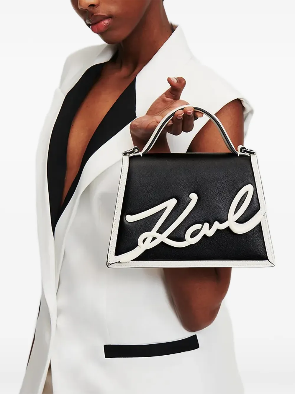 Karl Lagerfeld KLeine K Signature crossbodytas Zwart