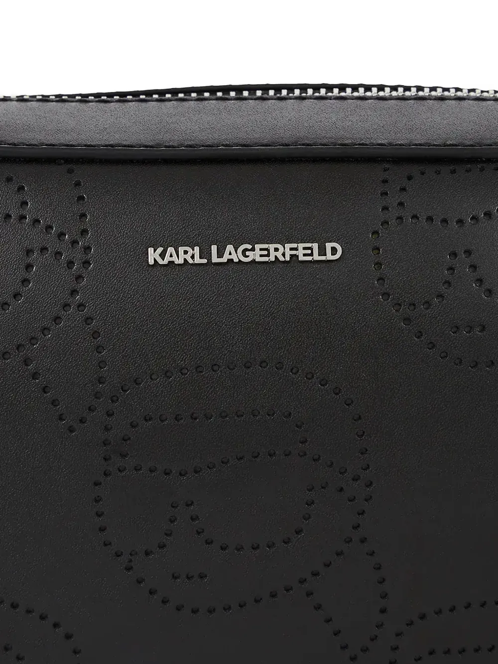 Karl Lagerfeld Crossbodytas met logo-reliëf Zwart