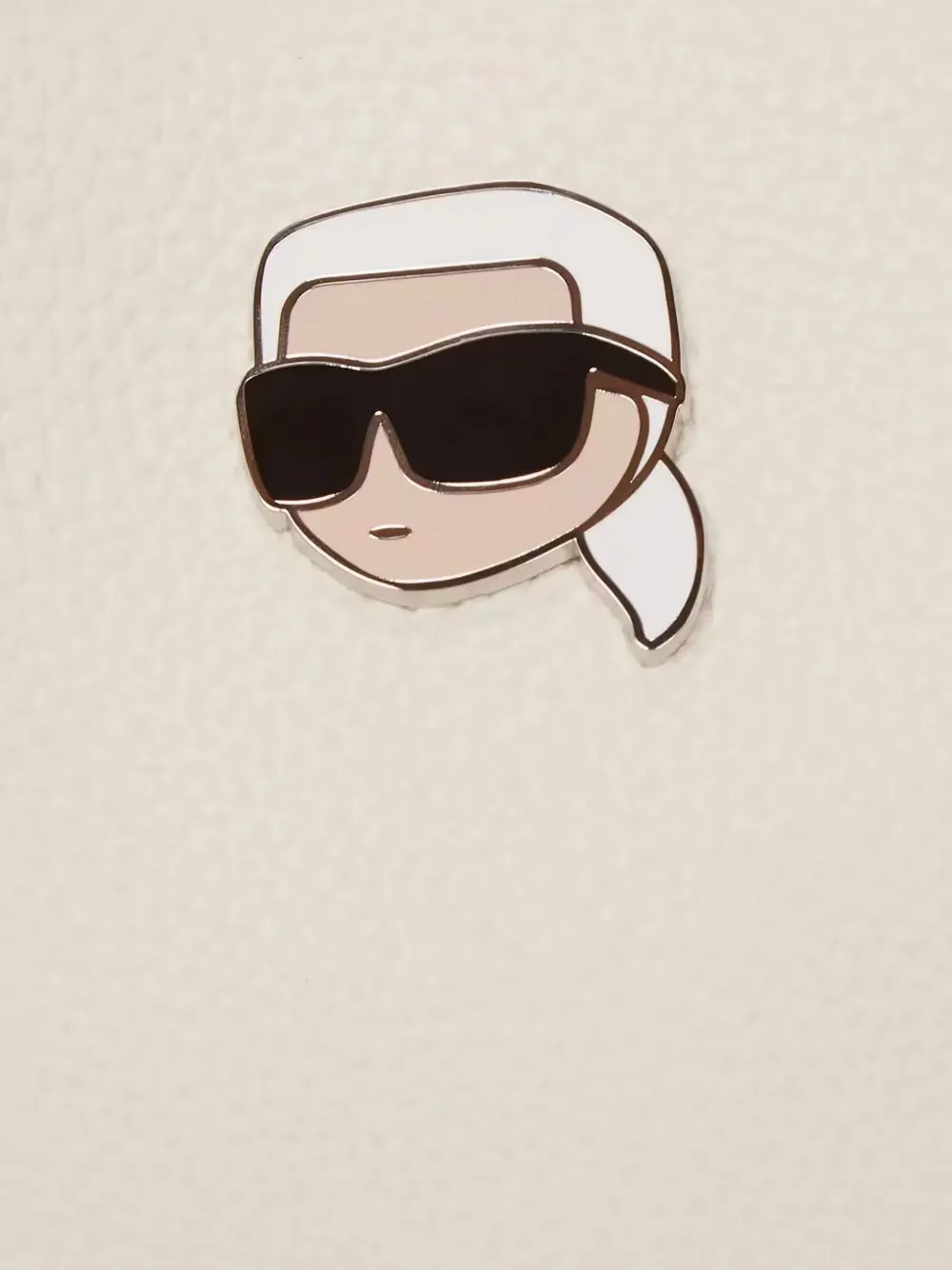 Karl Lagerfeld Leren bucket-tas met textuur Wit