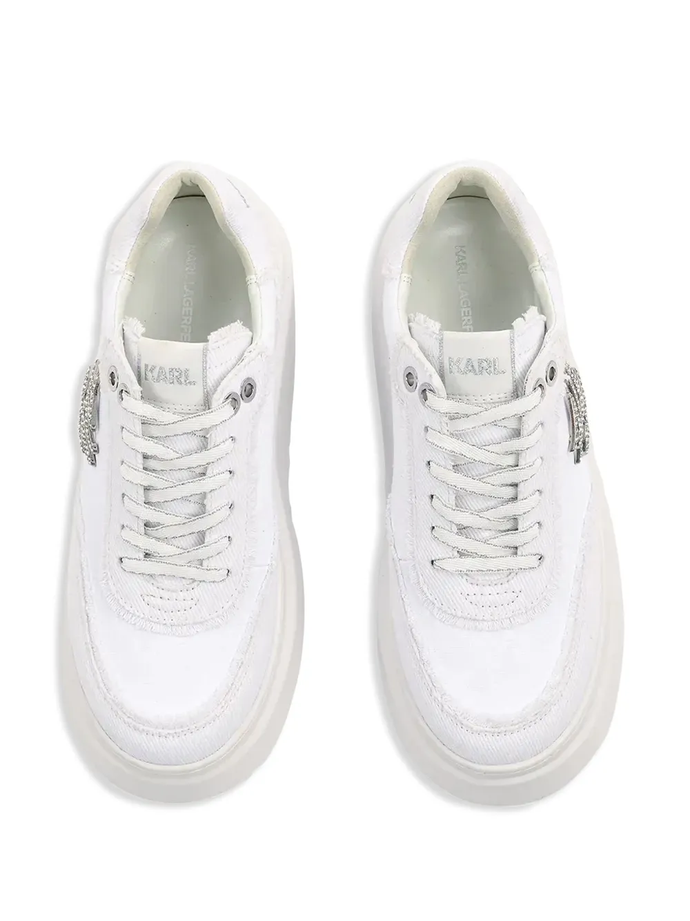 Karl Lagerfeld logo-appliqué sneakers White