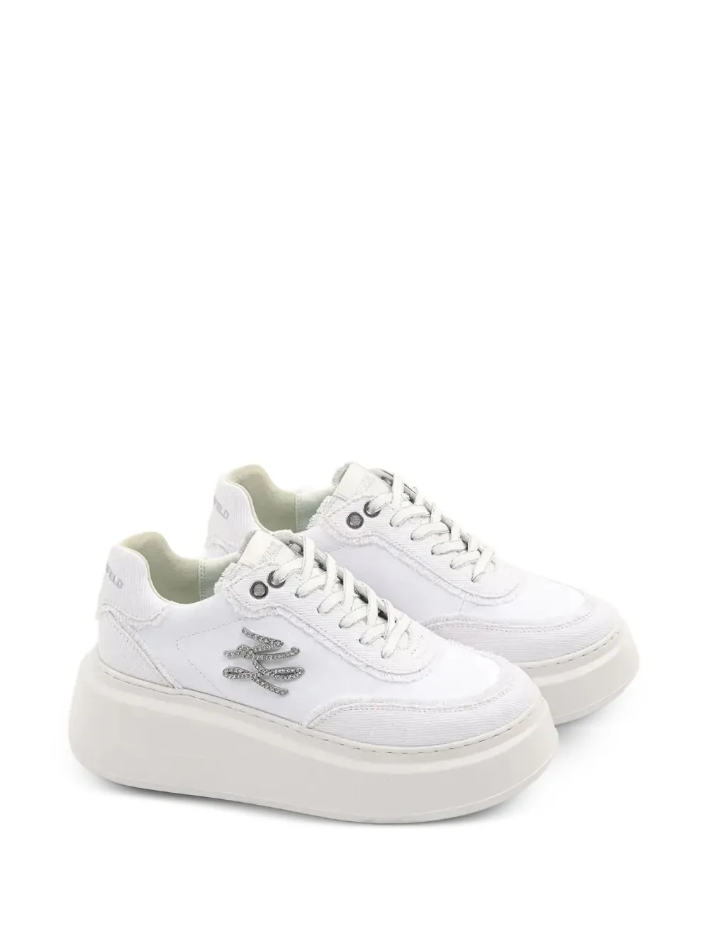 Karl Lagerfeld Sneakers met logo-applicatie - Wit