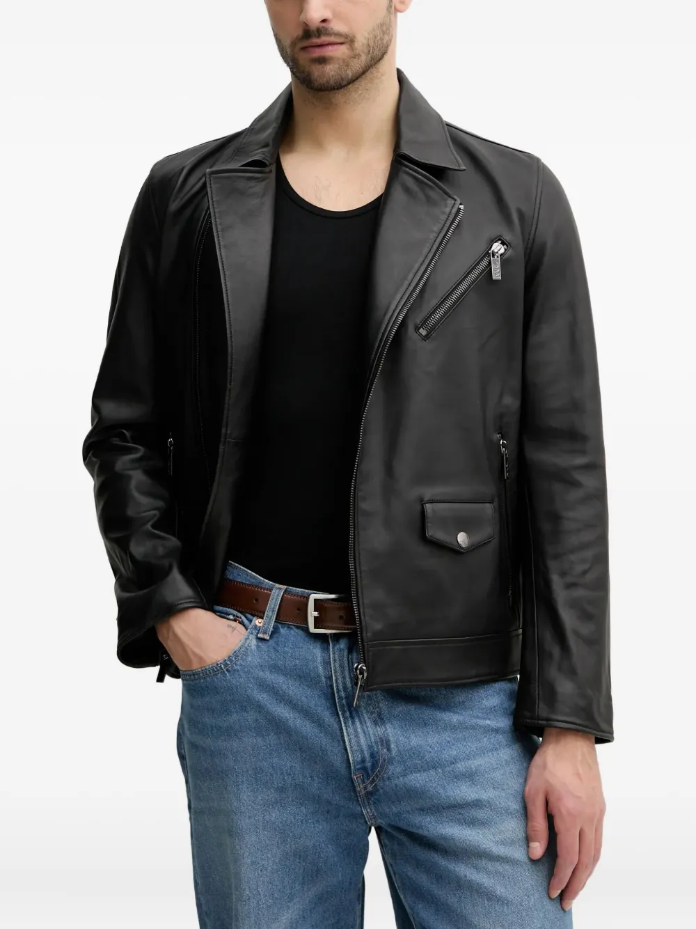 Karl Lagerfeld Bikerjack met studs Zwart