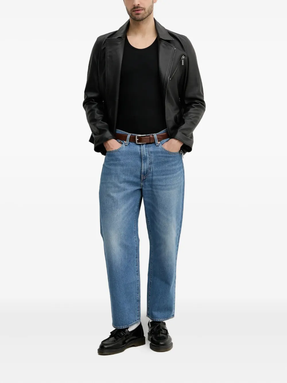 Karl Lagerfeld Bikerjack met studs Zwart