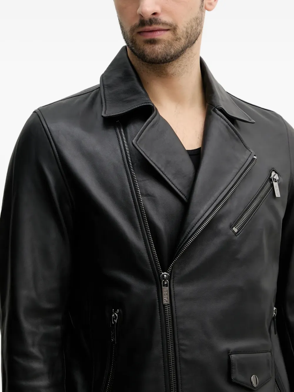 Karl Lagerfeld Bikerjack met studs Zwart