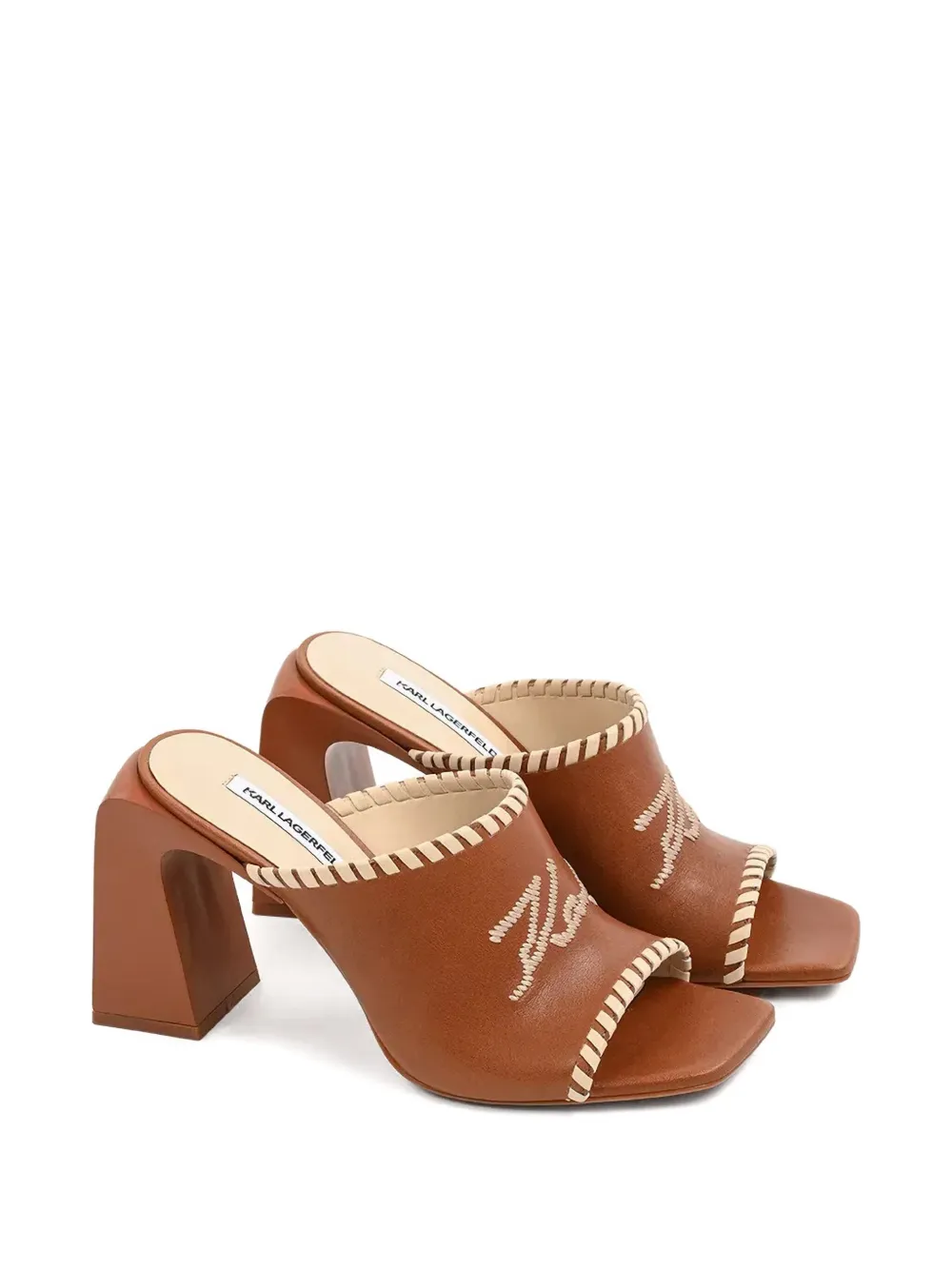 Karl Lagerfeld 90mm Astra Nova mules Brown