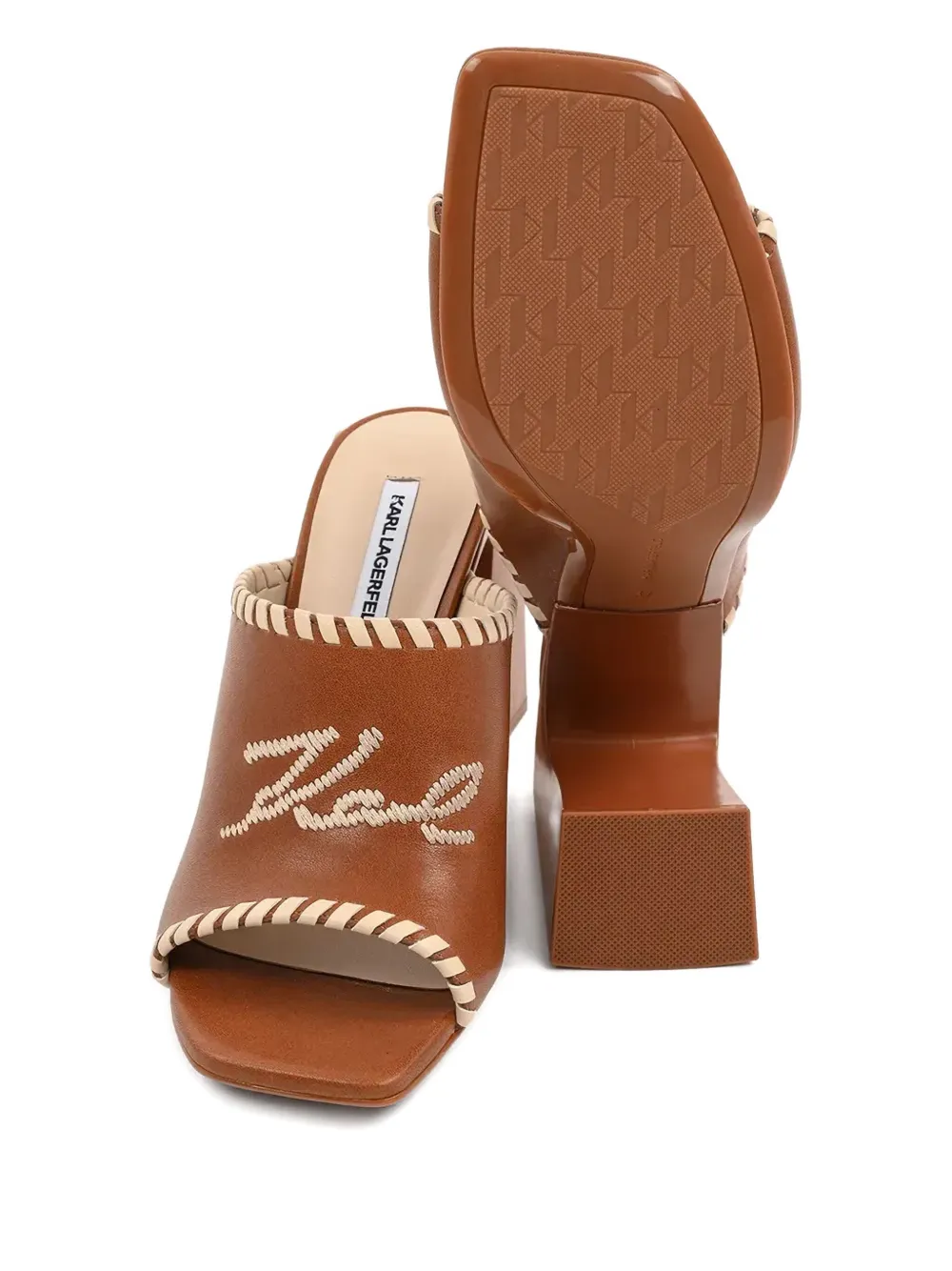 Karl Lagerfeld 90mm Astra Nova mules Brown