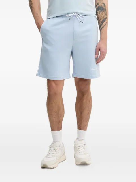 Karl Lagerfeld logo-embroidered side-striped shorts