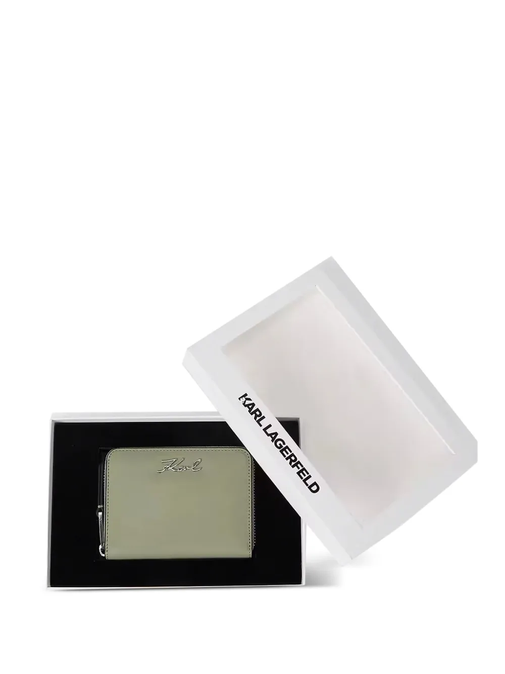 Karl Lagerfeld K Signature portemonnee met rits Groen