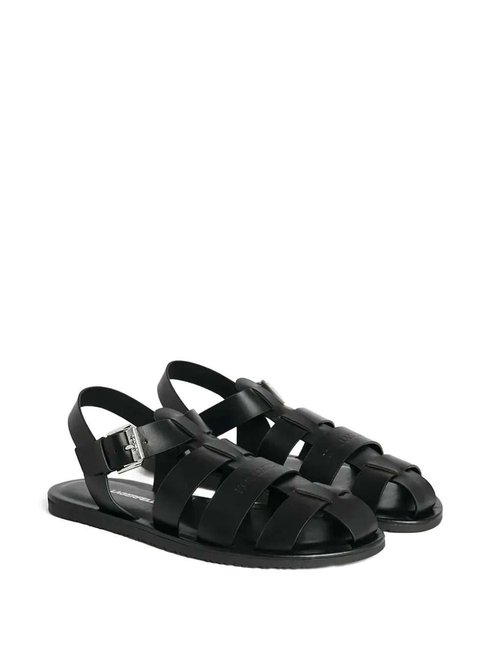 Karl Lagerfeld leather sandals - Zwart